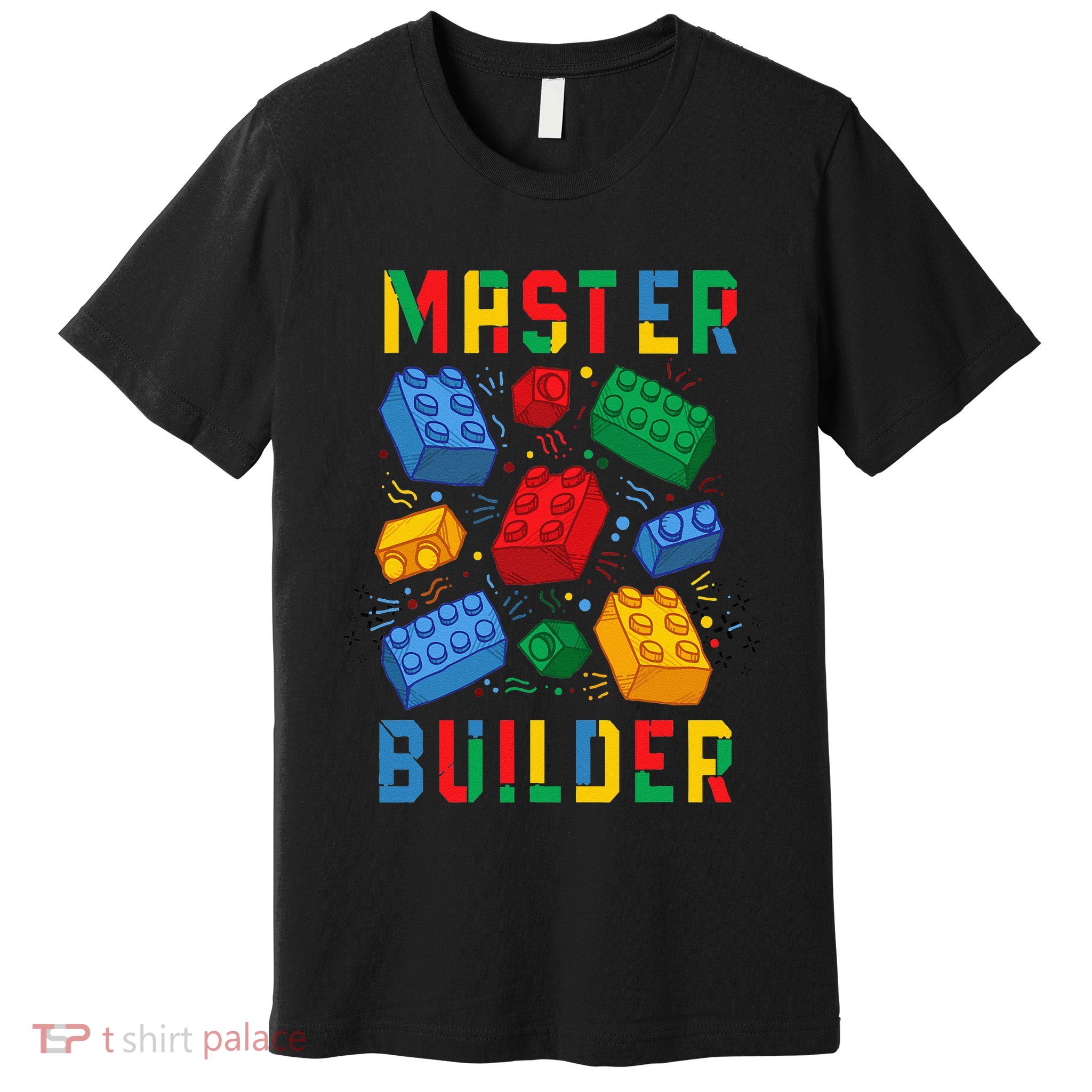 Brick Builder Funny Blocks Master Builder Premium T-Shirt