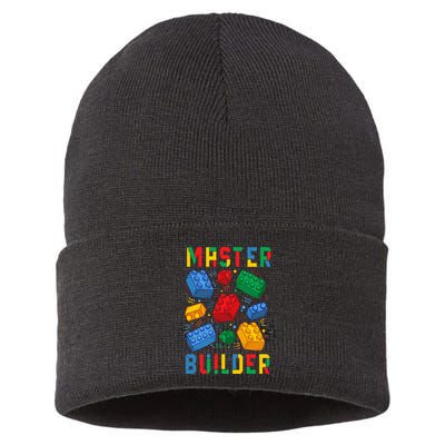 Brick Builder Funny Blocks Master Builder Sustainable Knit Beanie