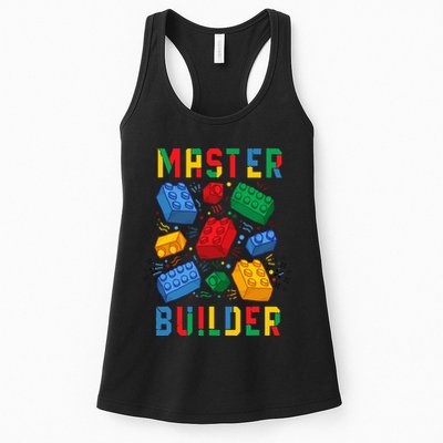 Brick Builder Funny Blocks Master Builder Womens Tank Top