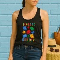 Brick Builder Funny Blocks Master Builder Womens Tank Top