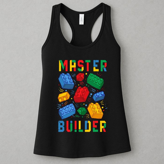 Brick Builder Funny Blocks Master Builder Womens Tank Top