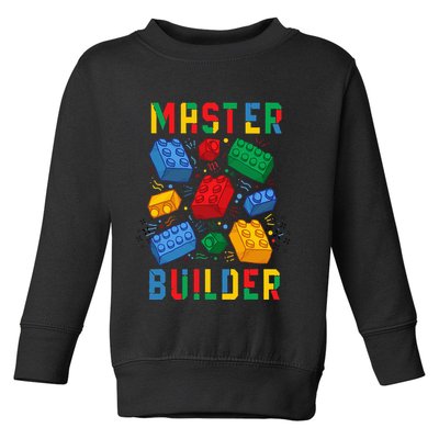 Brick Builder Funny Blocks Master Builder Toddler Sweatshirt