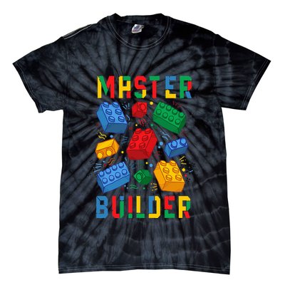 Brick Builder Funny Blocks Master Builder Tie-Dye T-Shirt