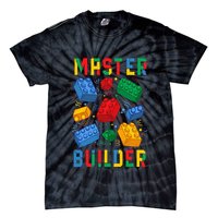Brick Builder Funny Blocks Master Builder Tie-Dye T-Shirt
