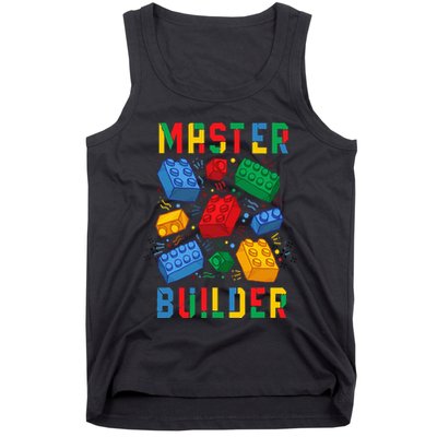Brick Builder Funny Blocks Master Builder Tank Top