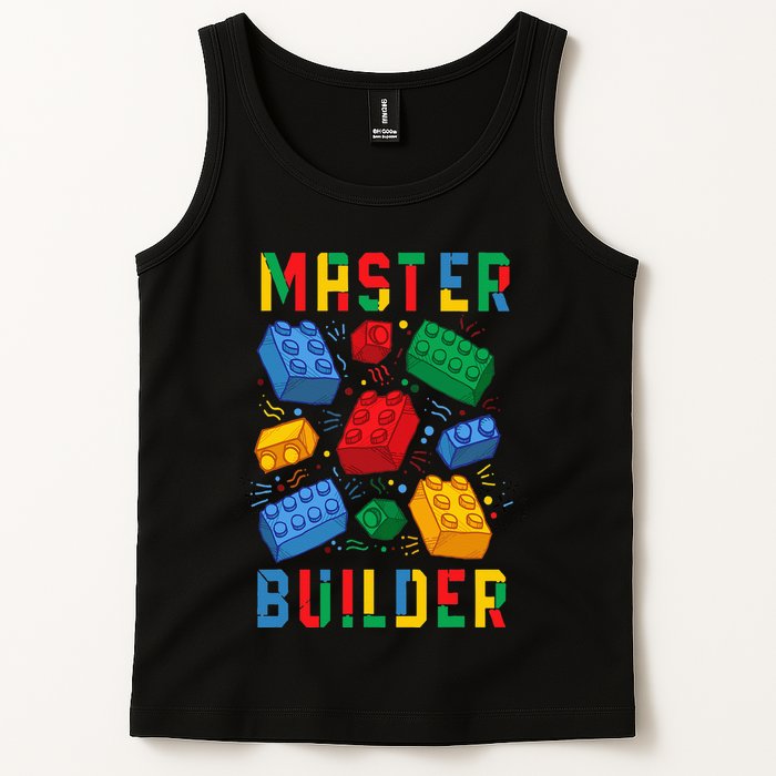 Brick Builder Funny Blocks Master Builder Tank Top