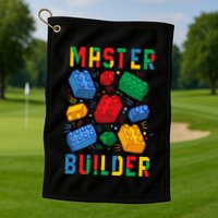 Brick Builder Funny Blocks Master Builder Golf Towel