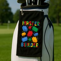 Brick Builder Funny Blocks Master Builder Golf Towel