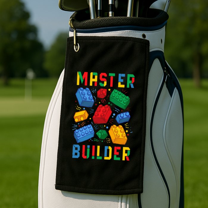 Brick Builder Funny Blocks Master Builder Golf Towel