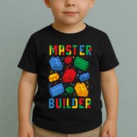 Brick Builder Funny Blocks Master Builder Toddler T-Shirt