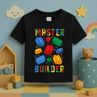 Brick Builder Funny Blocks Master Builder Toddler T-Shirt