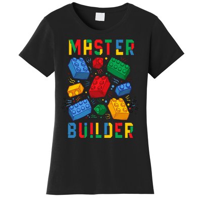 Brick Builder Funny Blocks Master Builder Women's T-Shirt