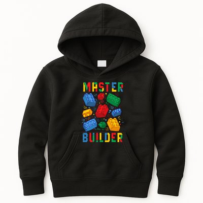 Brick Builder Funny Blocks Master Builder Kids Hoodie