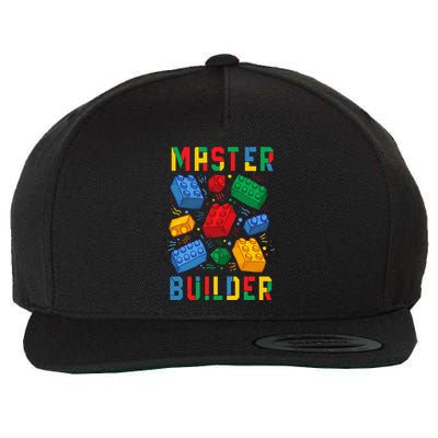 Brick Builder Funny Blocks Master Builder Wool Snapback Cap