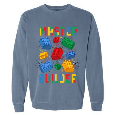 Brick Builder Funny Blocks Master Builder Garment-Dyed Sweatshirt