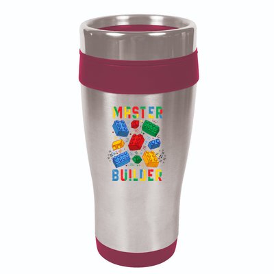 Brick Builder Funny Blocks Master Builder 16oz Travel Tumbler