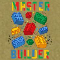 Brick Builder Funny Blocks Master Builder Garment-Dyed Women's Muscle Tee