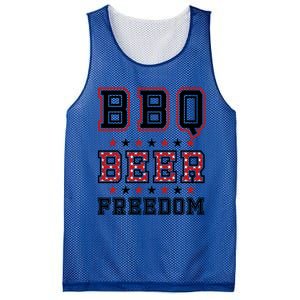 Bbq Beer Freedom Gift Mesh Reversible Basketball Jersey Tank