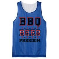 Bbq Beer Freedom Gift Mesh Reversible Basketball Jersey Tank