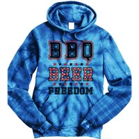 Bbq Beer Freedom Gift Tie Dye Hoodie