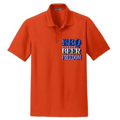 Bbq Beer Freedom Food Fun Gift Dry Zone Grid Polo