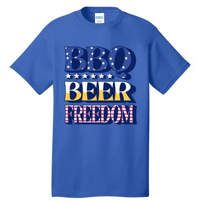 Bbq Beer Freedom Food Fun Gift Tall T-Shirt