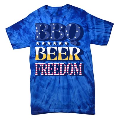 Bbq Beer Freedom Food Fun Gift Tie-Dye T-Shirt