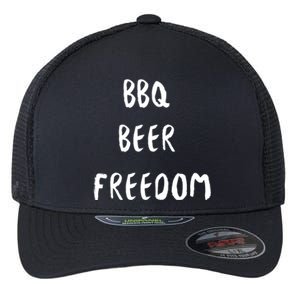 Bbq Beer Freedom Gift Flexfit Unipanel Trucker Cap