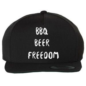 Bbq Beer Freedom Gift Wool Snapback Cap