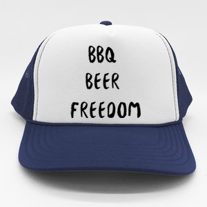 Bbq Beer Freedom Gift Trucker Hat