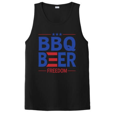 Bbq Beer Freedom Funny America 2020 Proud American Gift PosiCharge Competitor Tank