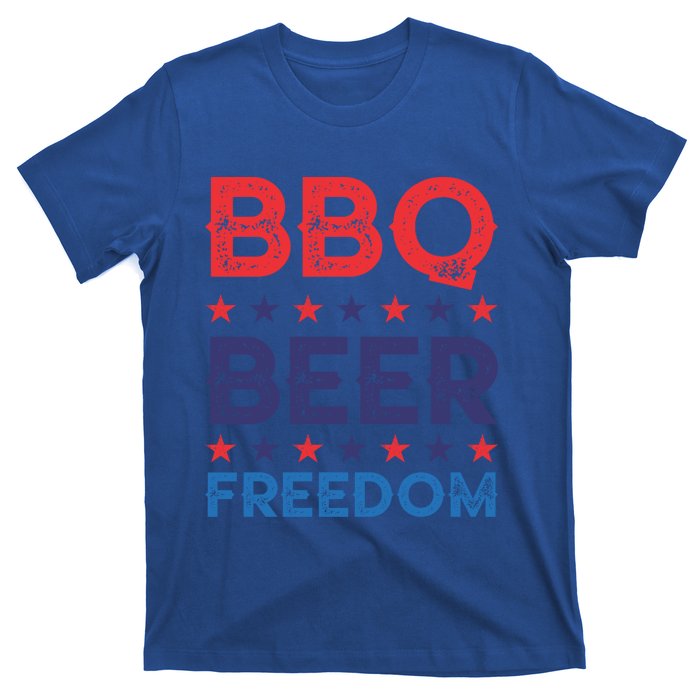 Bbq Beer Freedom Funny America Usa Party 4th Of July Summer Gift T-Shirt