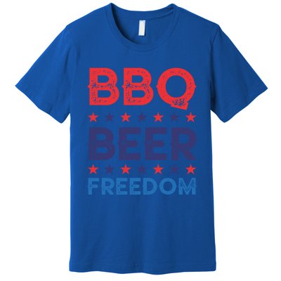 Bbq Beer Freedom Funny America Usa Party 4th Of July Summer Gift Premium T-Shirt