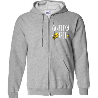 Birthday Bee Family Matching Aunty Bee Auntie Beekeeper Aunt Full Zip Hoodie