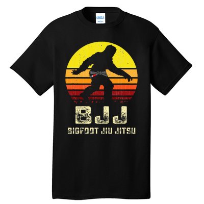 Bjj Bigfoot Funny Sasquatch Jiu Jitsu Martial Arts Tall T-Shirt