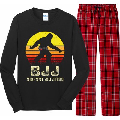 Bjj Bigfoot Funny Sasquatch Jiu Jitsu Martial Arts Long Sleeve Pajama Set