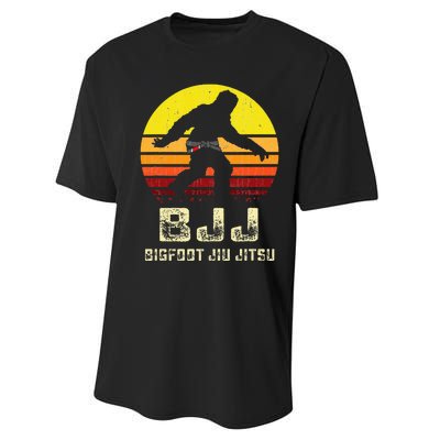 Bjj Bigfoot Funny Sasquatch Jiu Jitsu Martial Arts Performance Sprint T-Shirt