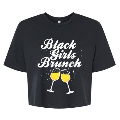 Black Brunch Funny Mimosa Black Brunch Gift Bella+Canvas Jersey Crop Tee