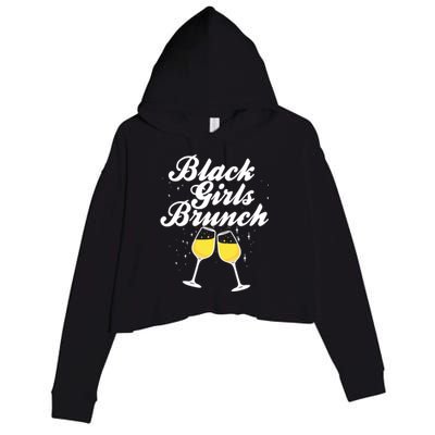 Black Brunch Funny Mimosa Black Brunch Gift Crop Fleece Hoodie