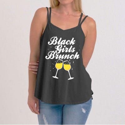 Black Brunch Funny Mimosa Black Brunch Gift Women's Strappy Tank