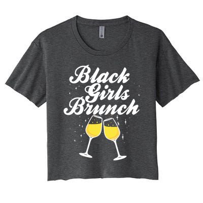 Black Brunch Funny Mimosa Black Brunch Gift Women's Crop Top Tee