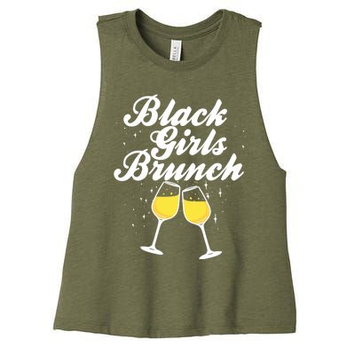 Black Brunch Funny Mimosa Black Brunch Gift Women's Racerback Cropped Tank