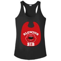 Blowjob Bib Funny Adult Women Dirty Humor Blowjob Bib Ladies PosiCharge Competitor Racerback Tank