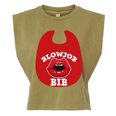 Blowjob Bib Funny Adult Women Dirty Humor Blowjob Bib Garment-Dyed Women's Muscle Tee