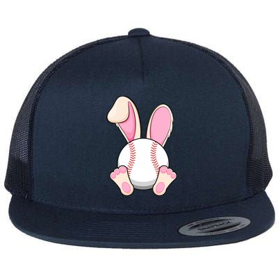 Bunny Baseball Funny Easter Day Cool Gift Flat Bill Trucker Hat