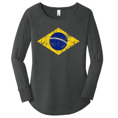 Brasil Brazilian Flag Green Women's Perfect Tri Tunic Long Sleeve Shirt