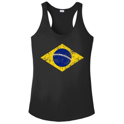 Brasil Brazilian Flag Green Ladies PosiCharge Competitor Racerback Tank