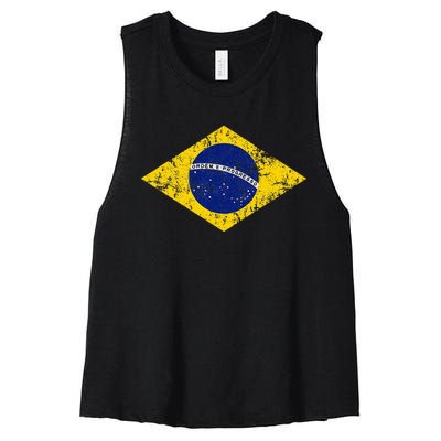 Brasil Brazilian Flag Green Women's Racerback Cropped Tank