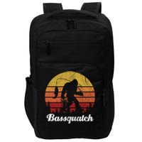 Bassquatch Bigfoot Fishing Outdoor Retro Sunset Impact Tech Backpack