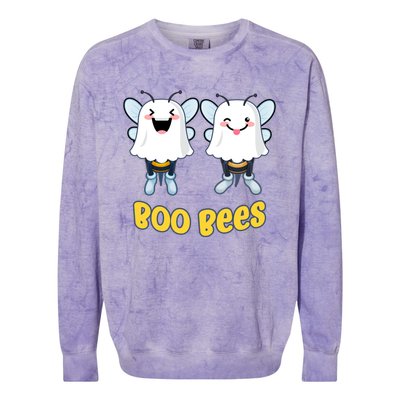 Boo Bees Funny Halloween Gift Colorblast Crewneck Sweatshirt